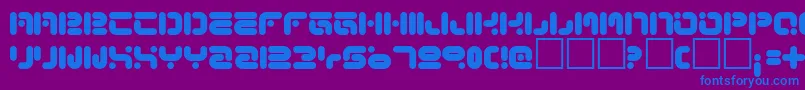 FunkyKnutSober Font – Blue Fonts on Purple Background