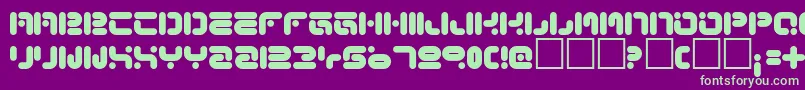 FunkyKnutSober Font – Green Fonts on Purple Background