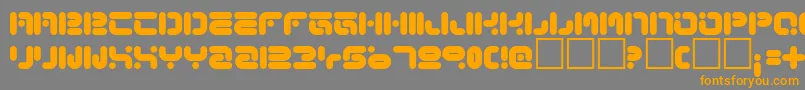 FunkyKnutSober Font – Orange Fonts on Gray Background