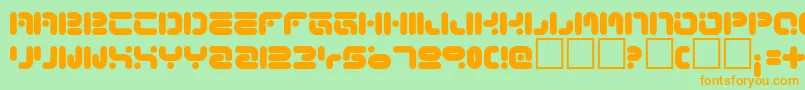 FunkyKnutSober Font – Orange Fonts on Green Background