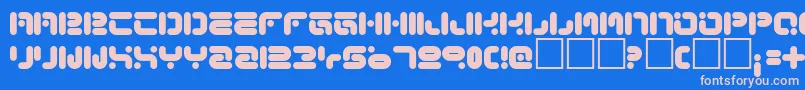 FunkyKnutSober Font – Pink Fonts on Blue Background