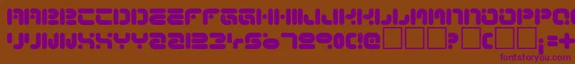 FunkyKnutSober Font – Purple Fonts on Brown Background