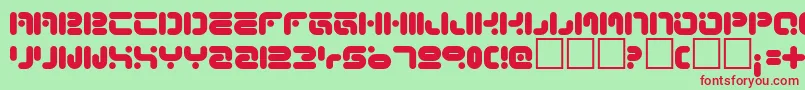 FunkyKnutSober Font – Red Fonts on Green Background