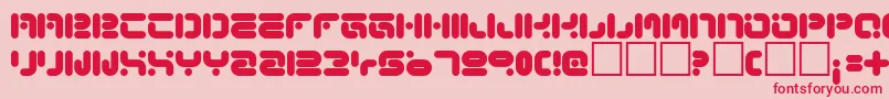FunkyKnutSober Font – Red Fonts on Pink Background