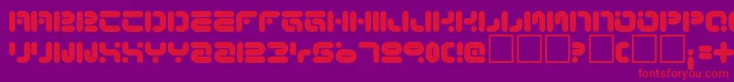 FunkyKnutSober Font – Red Fonts on Purple Background