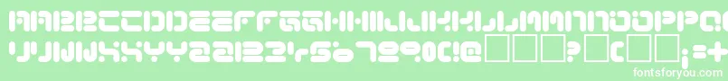 フォントFunkyKnutSober – 緑の背景に白い文字