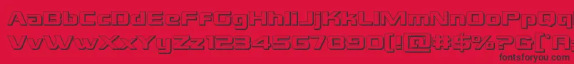 Grandnational3D Font – Black Fonts on Red Background