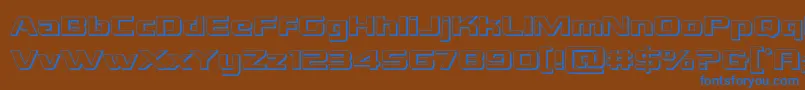 Шрифт Grandnational3D – синие шрифты на коричневом фоне