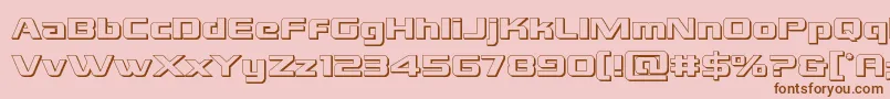 Grandnational3D Font – Brown Fonts on Pink Background