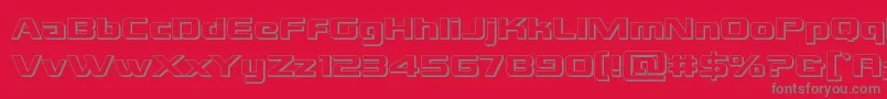 Grandnational3D Font – Gray Fonts on Red Background