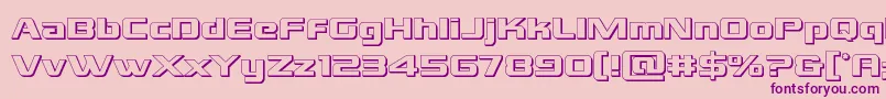 Grandnational3D Font – Purple Fonts on Pink Background