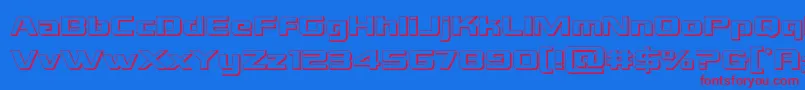 Grandnational3D Font – Red Fonts on Blue Background