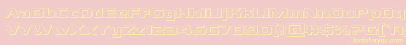 Grandnational3D Font – Yellow Fonts on Pink Background