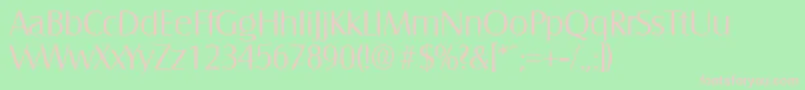 SalzburgLight Font – Pink Fonts on Green Background