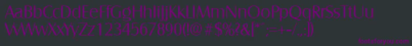 SalzburgLight Font – Purple Fonts on Black Background