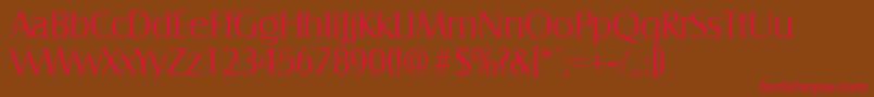 SalzburgLight Font – Red Fonts on Brown Background