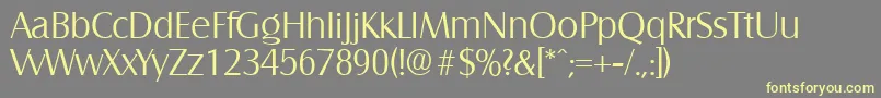 SalzburgLight Font – Yellow Fonts on Gray Background