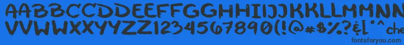 Шрифт Cheeseborger – чёрные шрифты на синем фоне