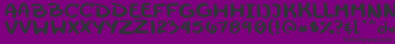 Шрифт Cheeseborger – чёрные шрифты на фиолетовом фоне