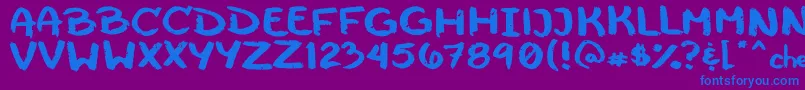 Cheeseborger Font – Blue Fonts on Purple Background