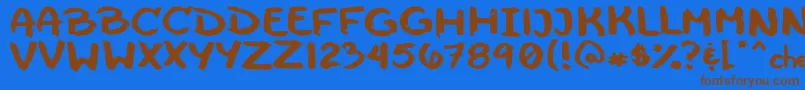 Cheeseborger Font – Brown Fonts on Blue Background