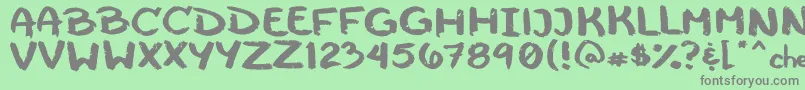 Cheeseborger Font – Gray Fonts on Green Background