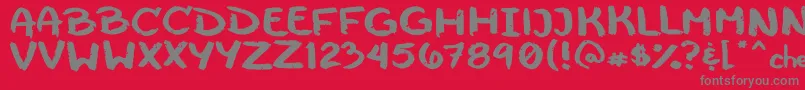 Cheeseborger Font – Gray Fonts on Red Background