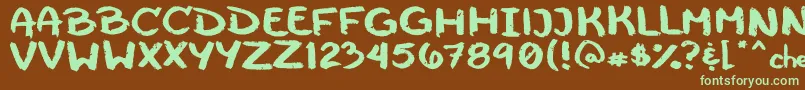 Cheeseborger Font – Green Fonts on Brown Background