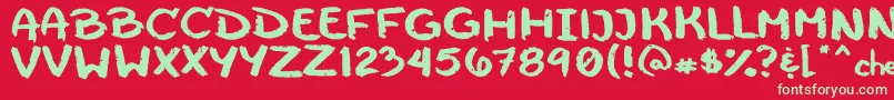 Cheeseborger Font – Green Fonts on Red Background