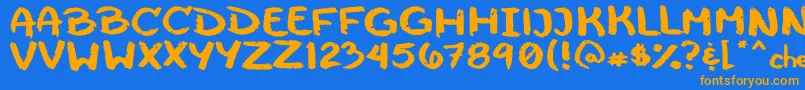 Cheeseborger Font – Orange Fonts on Blue Background