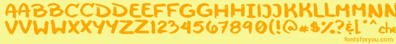 Cheeseborger Font – Orange Fonts on Yellow Background