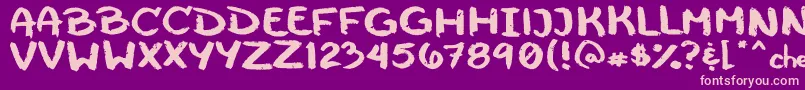 Cheeseborger Font – Pink Fonts on Purple Background