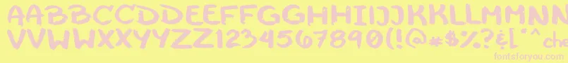 Cheeseborger Font – Pink Fonts on Yellow Background