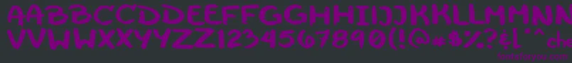 Cheeseborger-fontti – violetit fontit mustalla taustalla