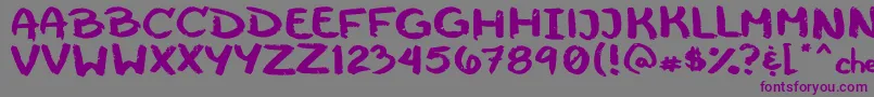 Cheeseborger Font – Purple Fonts on Gray Background