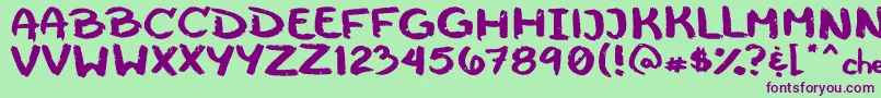 Cheeseborger Font – Purple Fonts on Green Background