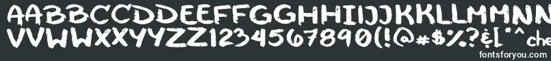 Шрифт Cheeseborger – белые шрифты на чёрном фоне