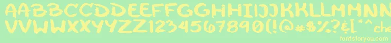 Cheeseborger Font – Yellow Fonts on Green Background