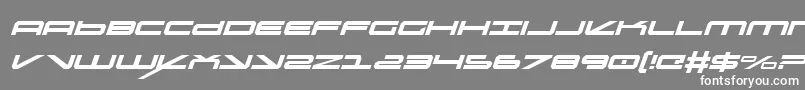 OramacItalic Font – White Fonts on Gray Background