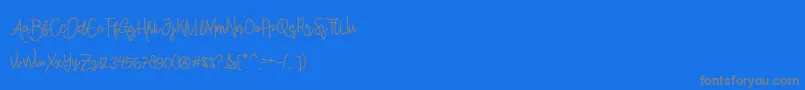 Шрифт AlleanaScript – серые шрифты на синем фоне
