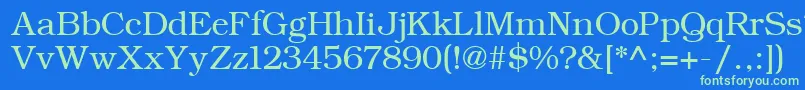 ErBukinist1251 Font – Green Fonts on Blue Background