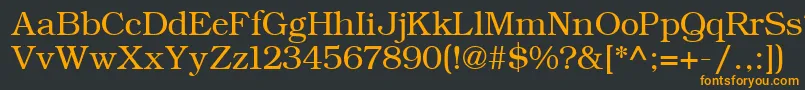 ErBukinist1251-fontti – oranssit fontit mustalla taustalla