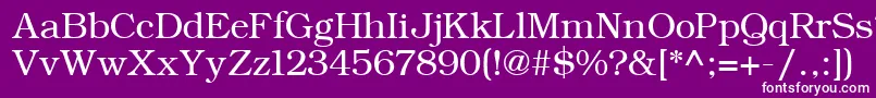 フォントErBukinist1251 – 紫の背景に白い文字