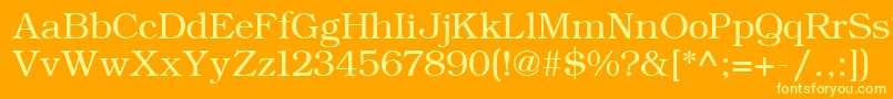 ErBukinist1251 Font – Yellow Fonts on Orange Background