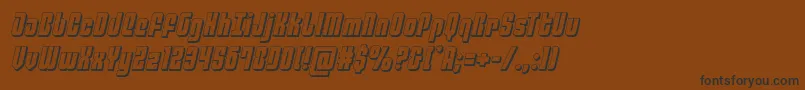 Шрифт Philadelphia3Dsemital – чёрные шрифты на коричневом фоне