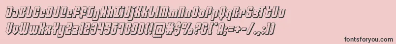 Philadelphia3Dsemital Font – Black Fonts on Pink Background