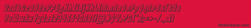 Philadelphia3Dsemital Font – Black Fonts on Red Background