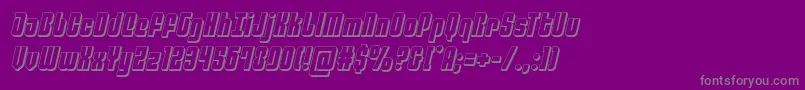 Philadelphia3Dsemital Font – Gray Fonts on Purple Background