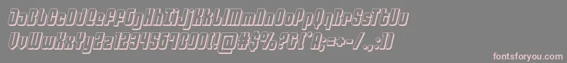 Philadelphia3Dsemital Font – Pink Fonts on Gray Background