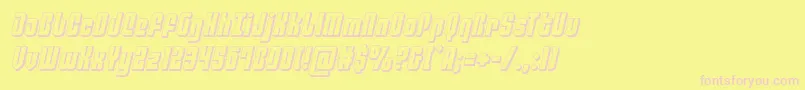 Philadelphia3Dsemital Font – Pink Fonts on Yellow Background